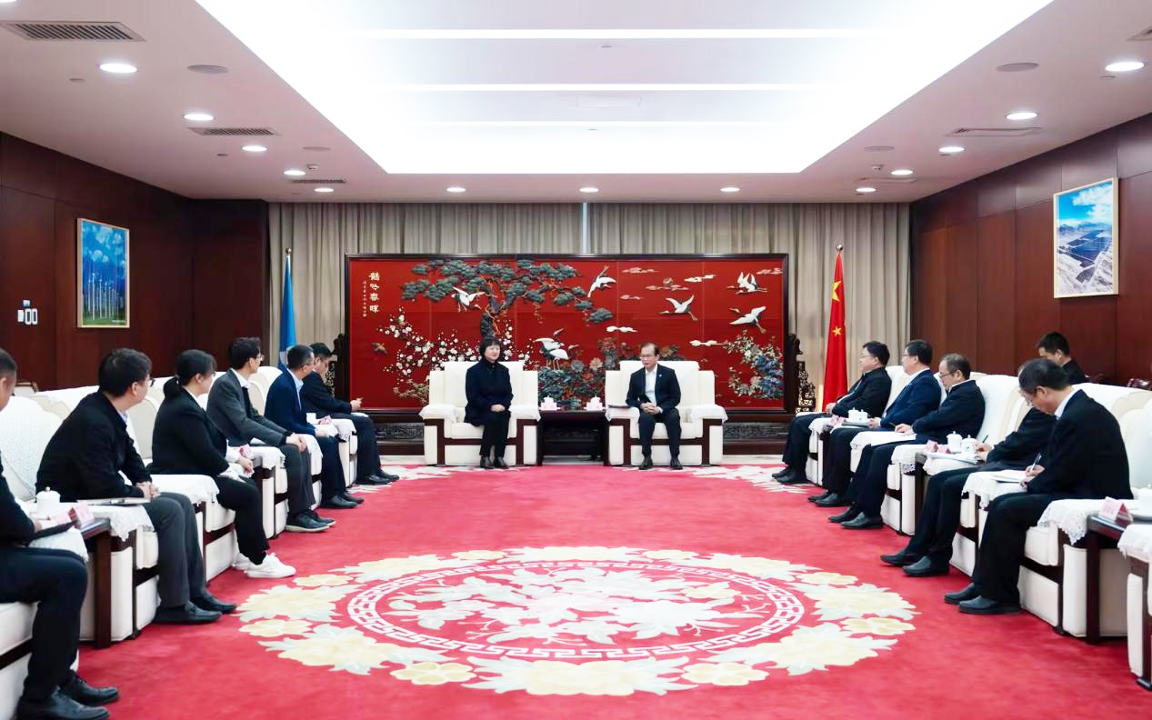 非凡国际股份董事长高玲造访中国华电董事长江毅